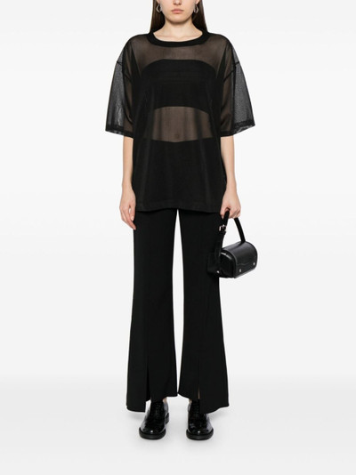 Yohji Yamamoto round-neck sheer T-shirt outlook