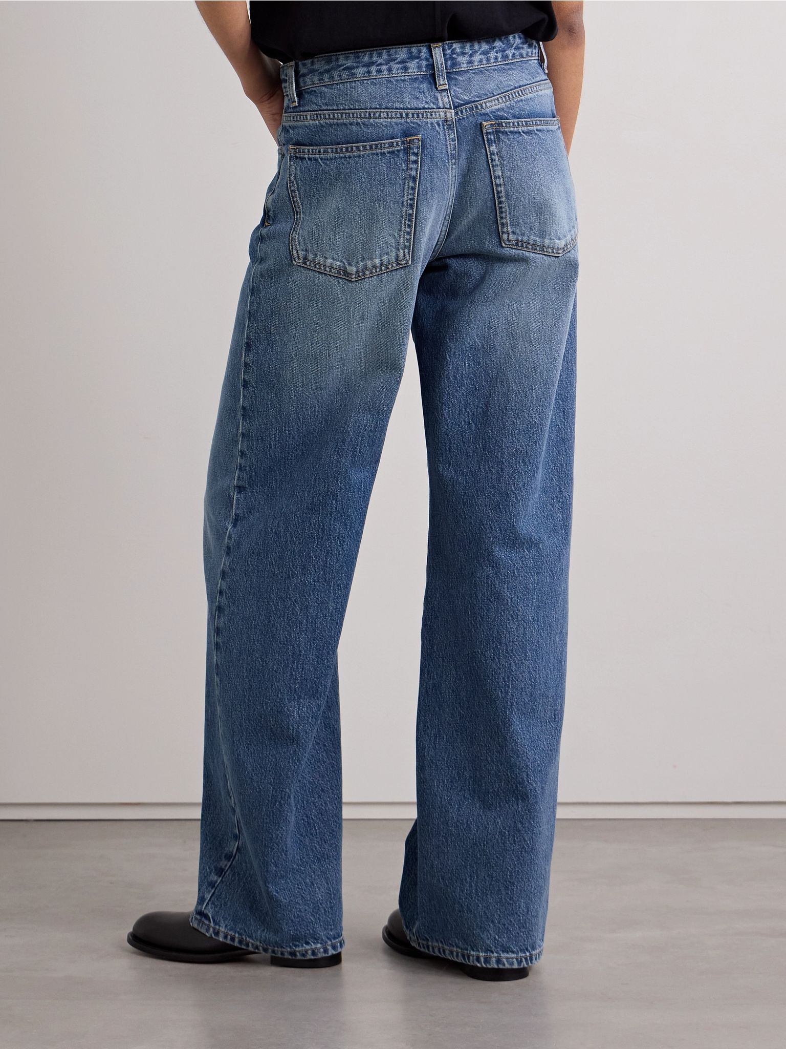 Eglitta mid-rise straight-leg jeans Blue - 4