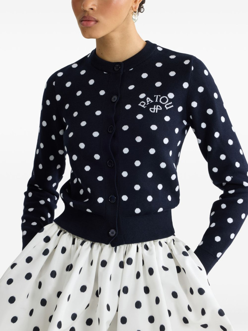 polka-dot buttoned cardigan 4