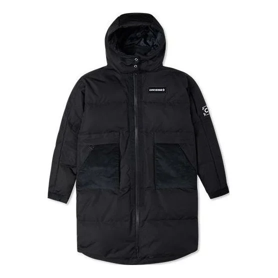 (WMNS) Converse Premium Long Down Jacket 'Black' 10023725-A03 - 1