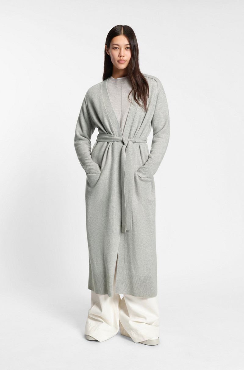 MELANGE-CASHMERE CARDIGAN WITH BELT 2