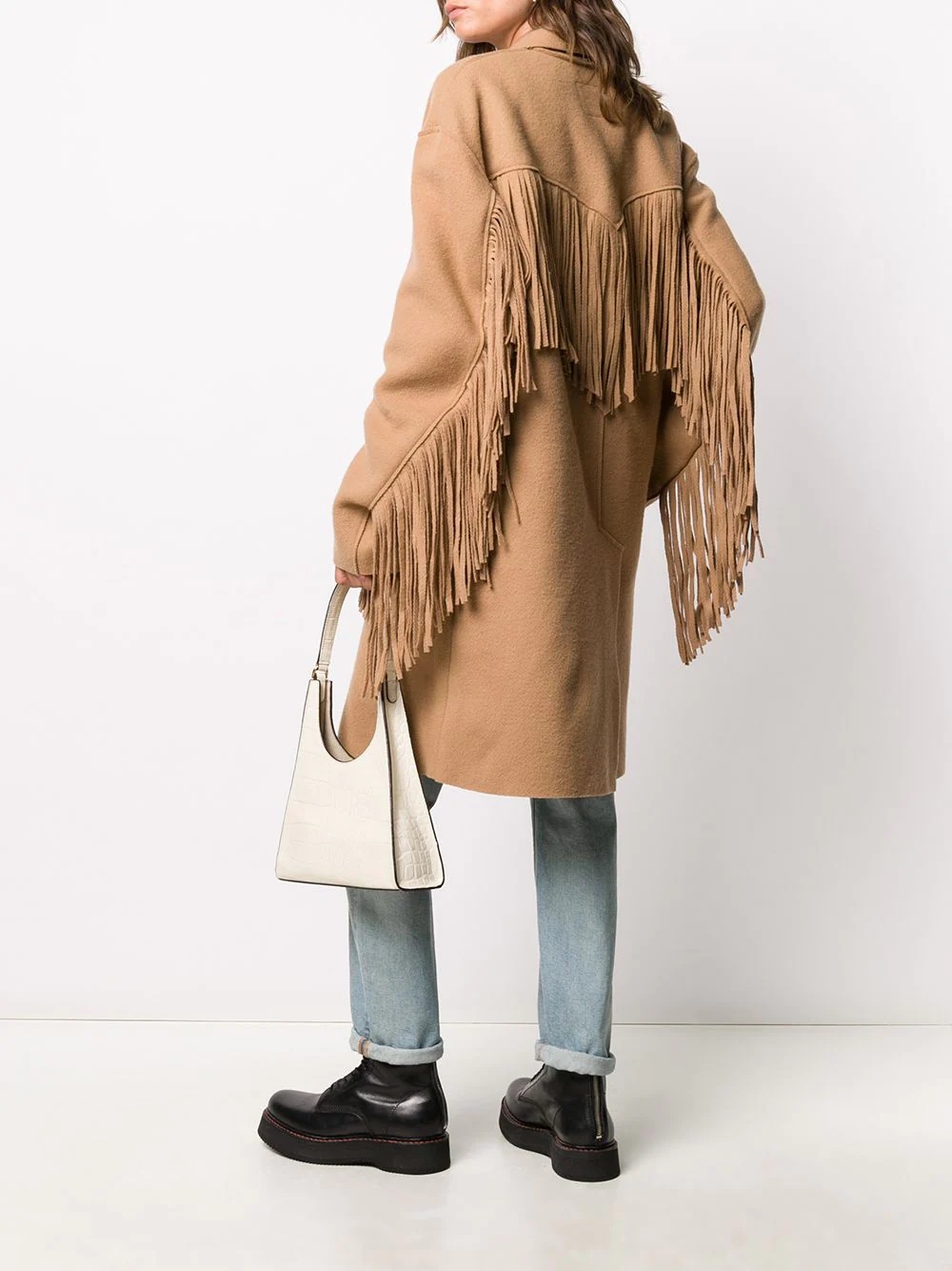 oversized fringed coat - 2