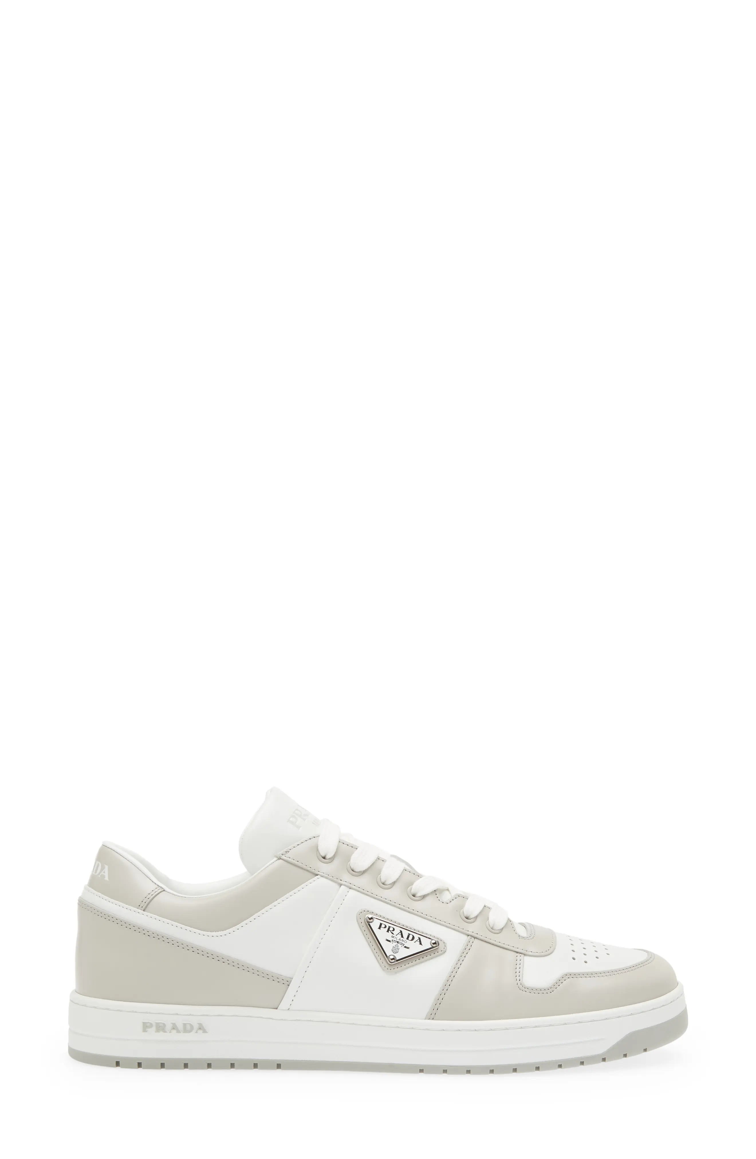 Downtown Logo Low Top Sneaker in Bianco/Cristallo - 3