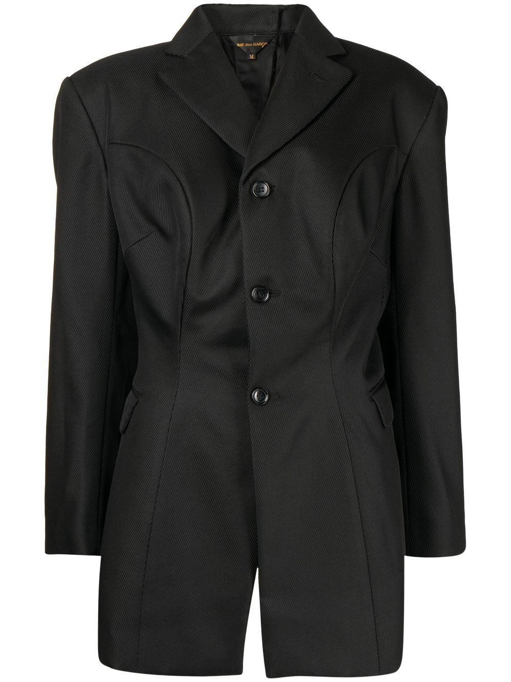 open-back single-breasted blazer - 1