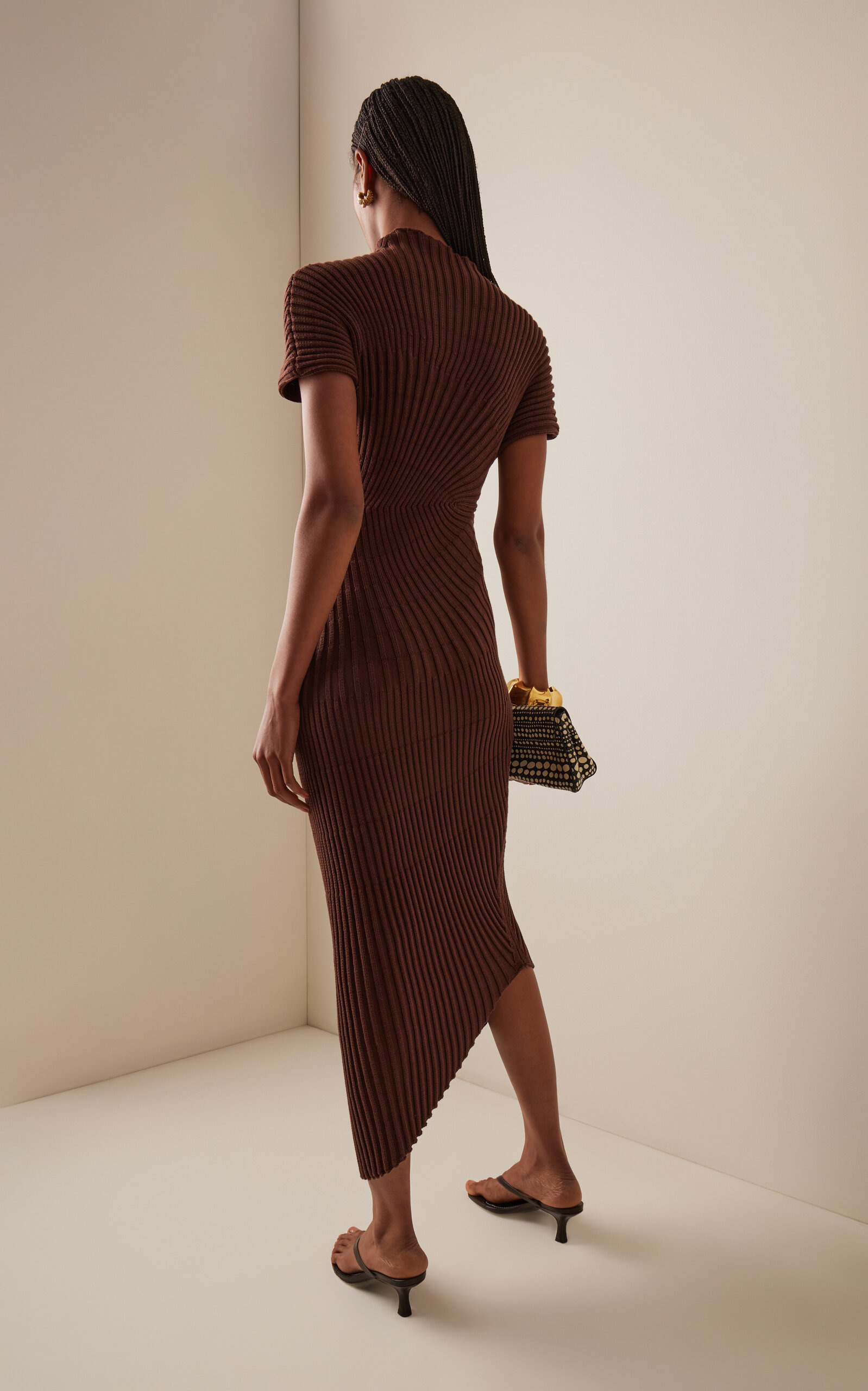 Chrysta Knit Cotton Dress brown - 4