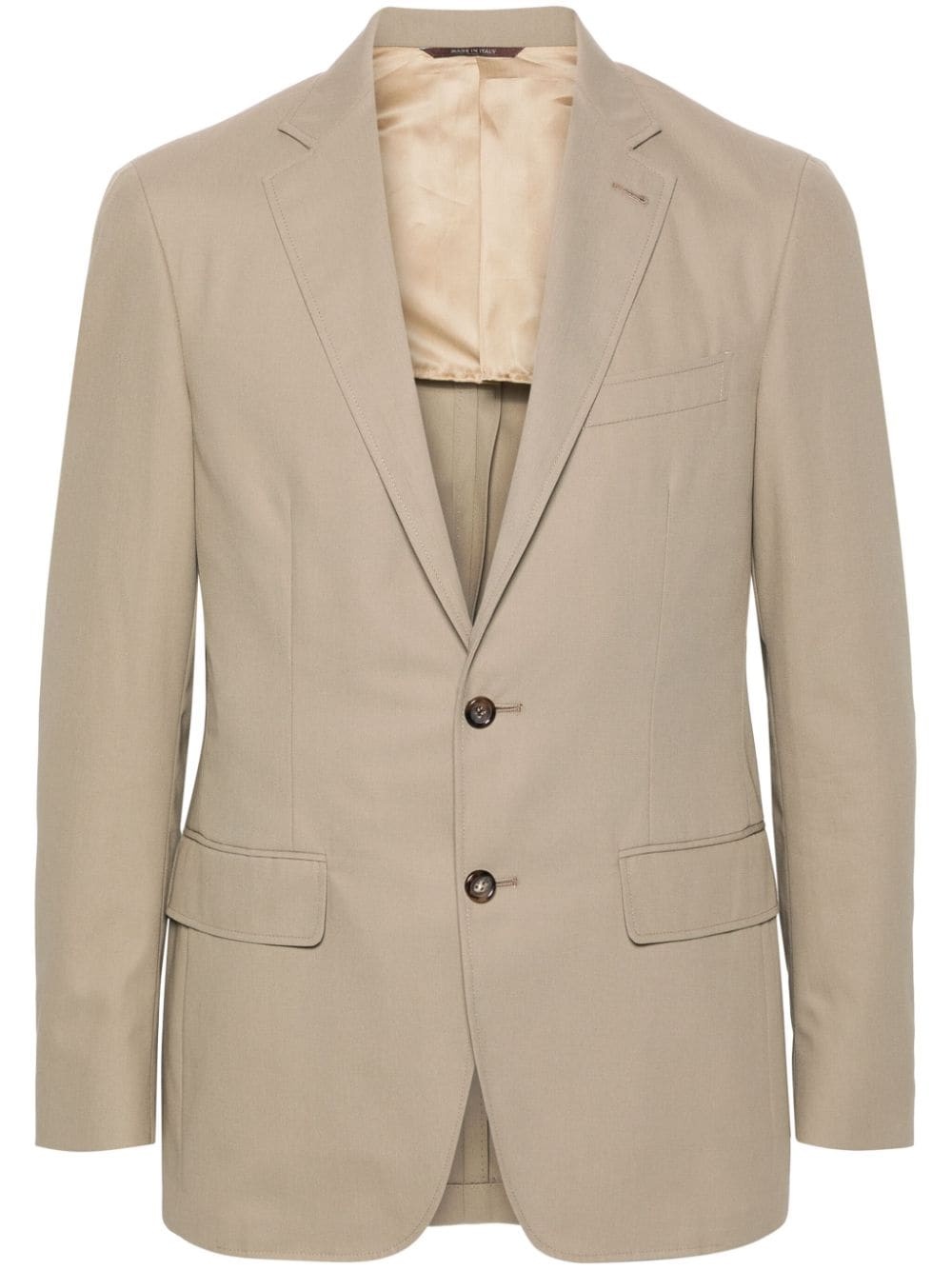 single-breasted cotton blazer - 1