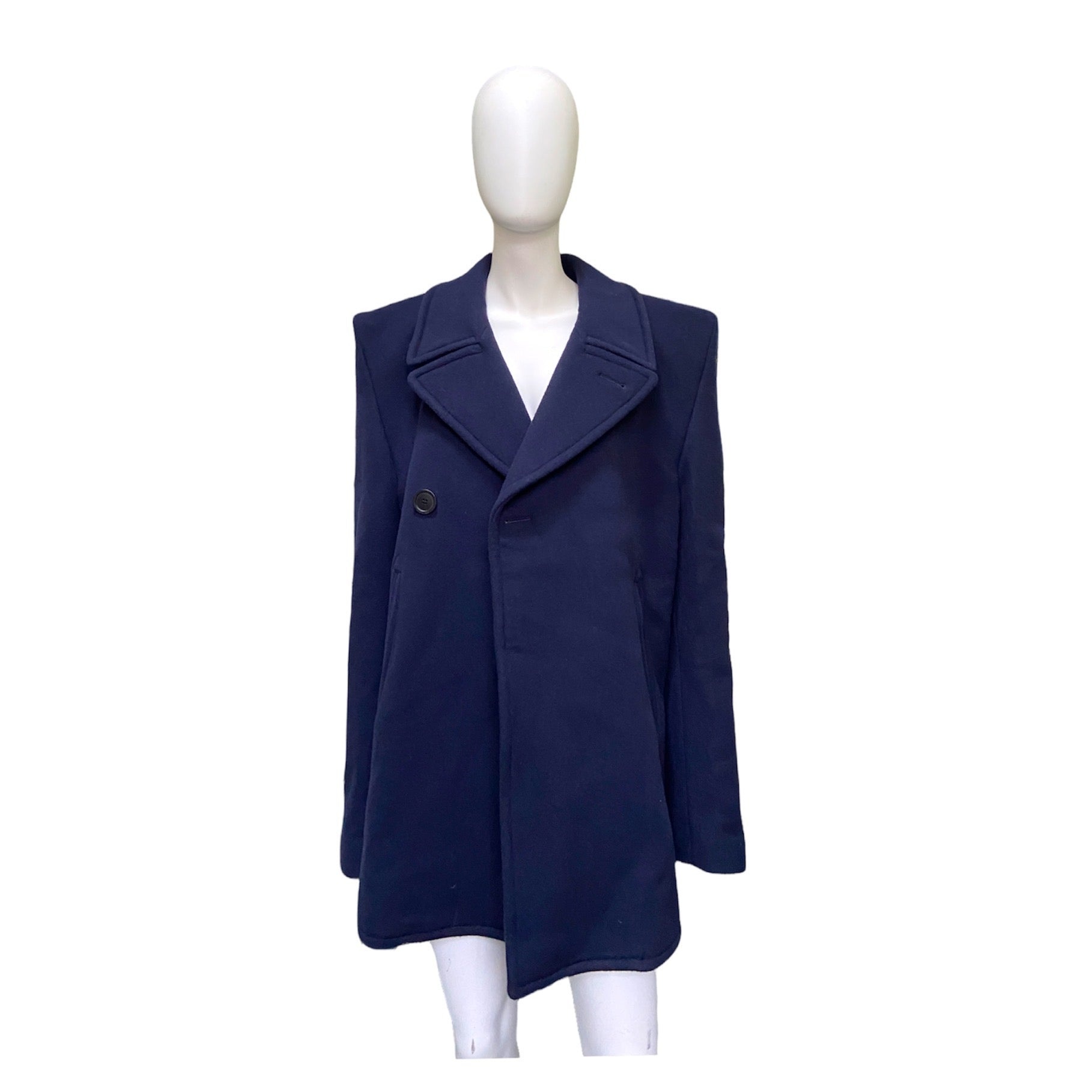 Balenciaga Ss19 runway 80s boxy shoulder camel wool coat jacket 48 - 3
