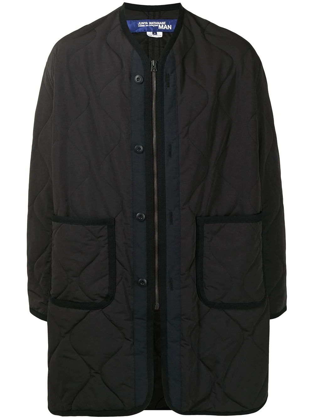 zip-up quilted bomber jacket - 1