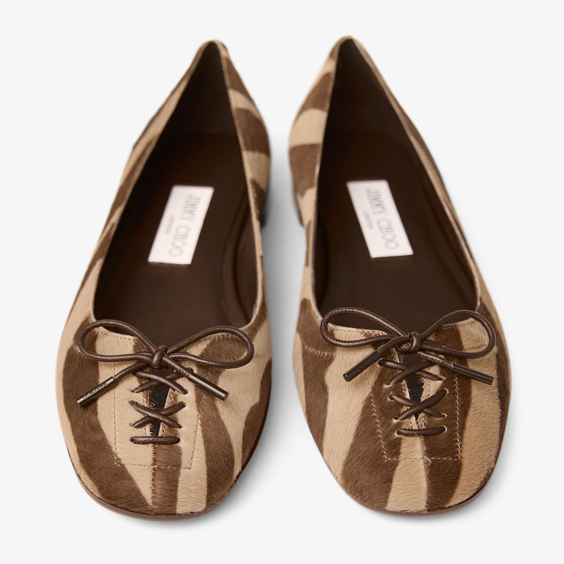 Scarlett Ballerina
Chocolate Zebra Printed Pony Ballerina Flats - 5