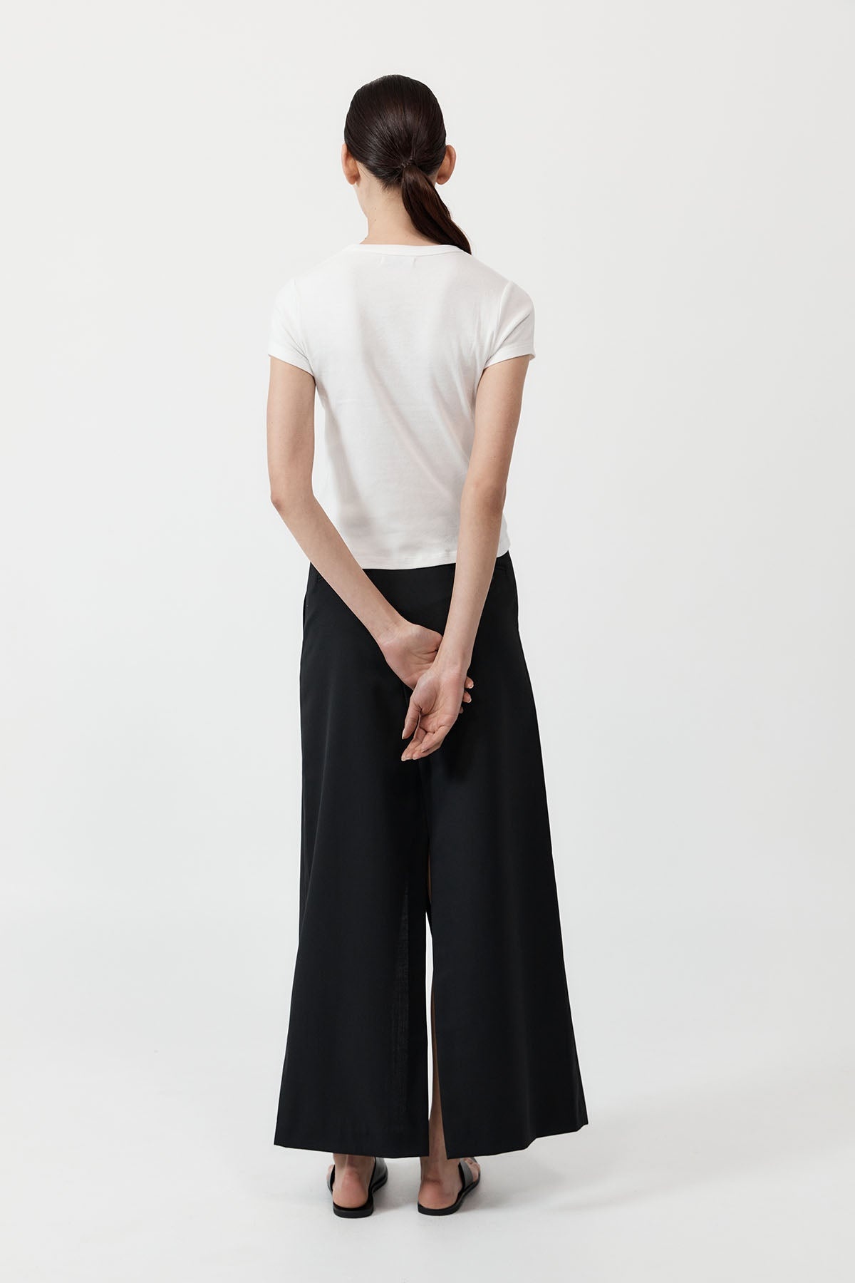 Deconstructed Waist Maxi Skirt - Black - 6