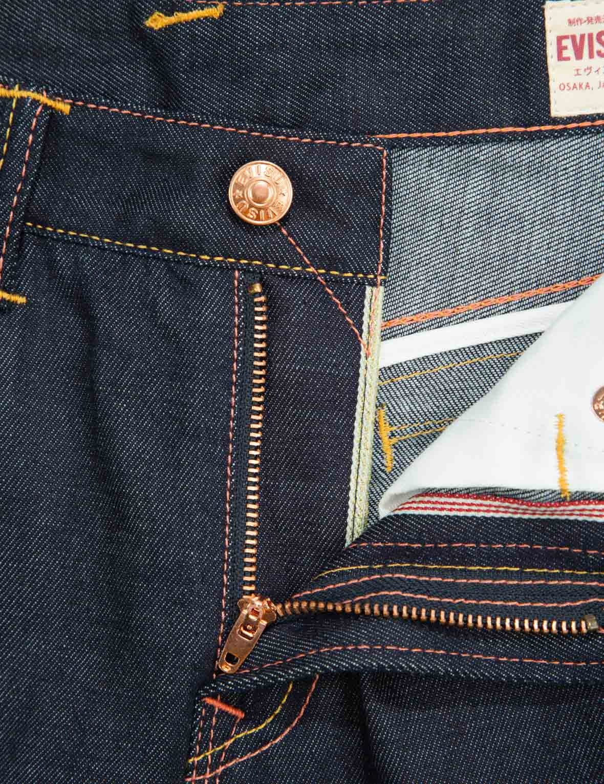 SAKURA-PATTERN BROCADE DAICOCK INSERT BOYFRIEND JEANS - 7