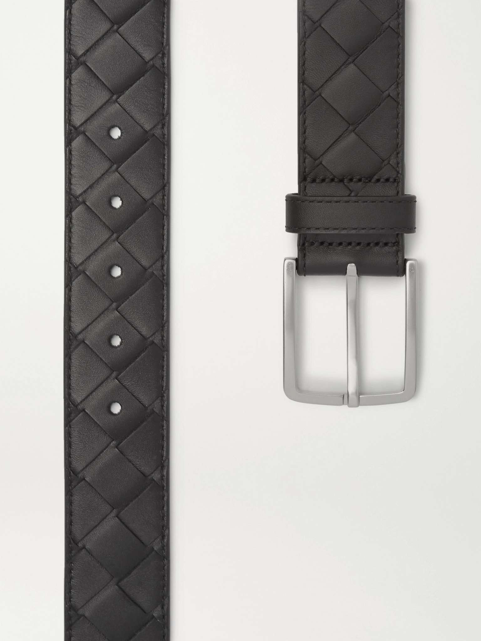 3.5cm Intrecciato Leather Belt - 3