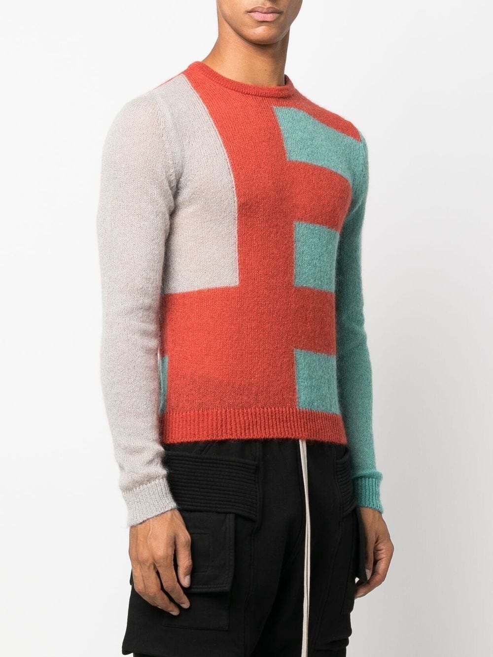 colour-block knitted sweater - 3