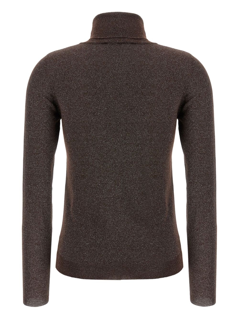 roll-neck lurex-detail sweater - 2