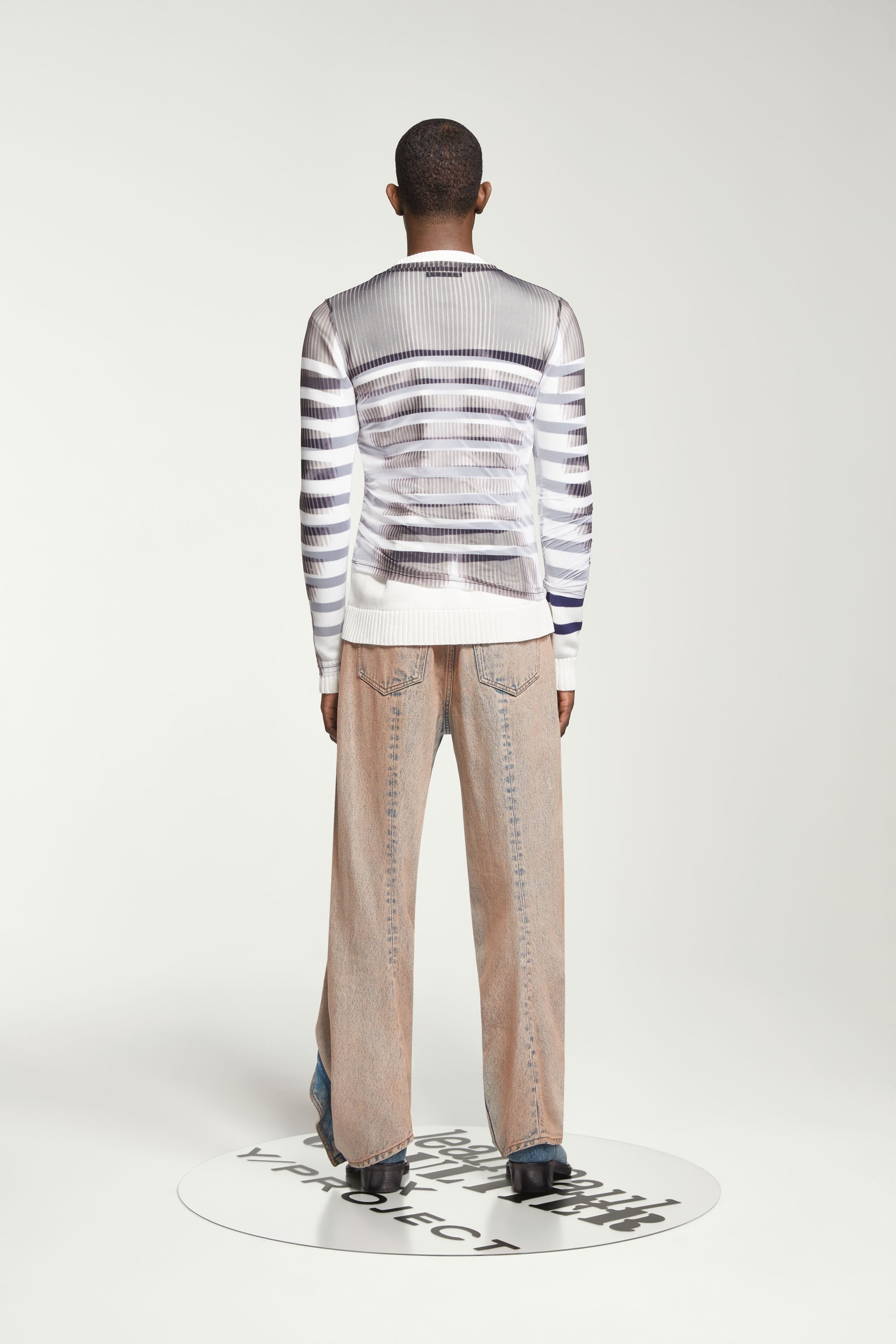 Mariniere Mesh Cover Sweater - 5