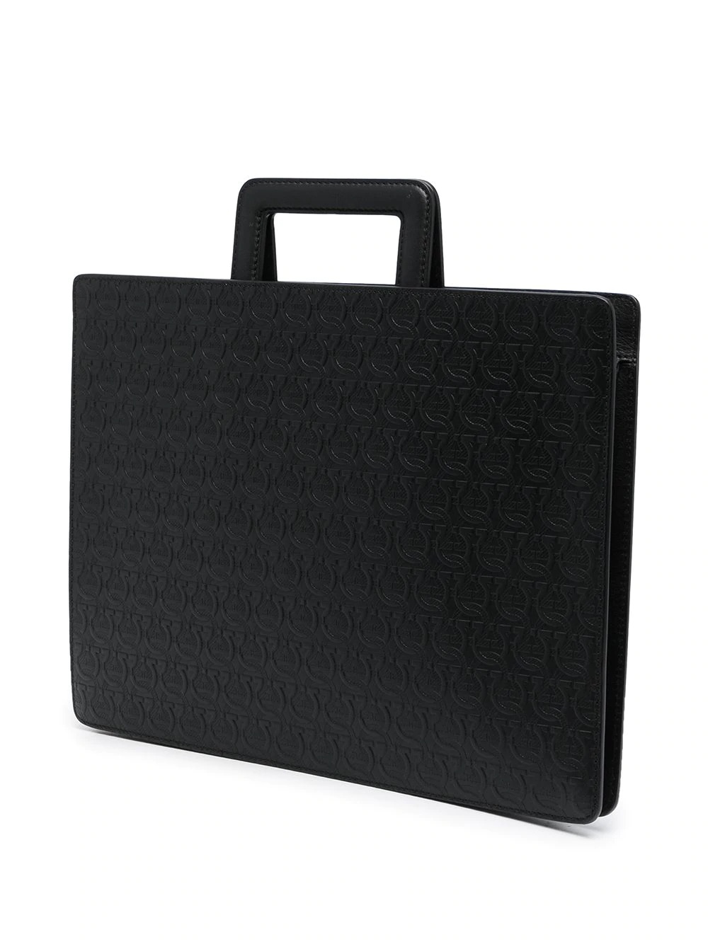 Gancini-embossed laptop bag - 3