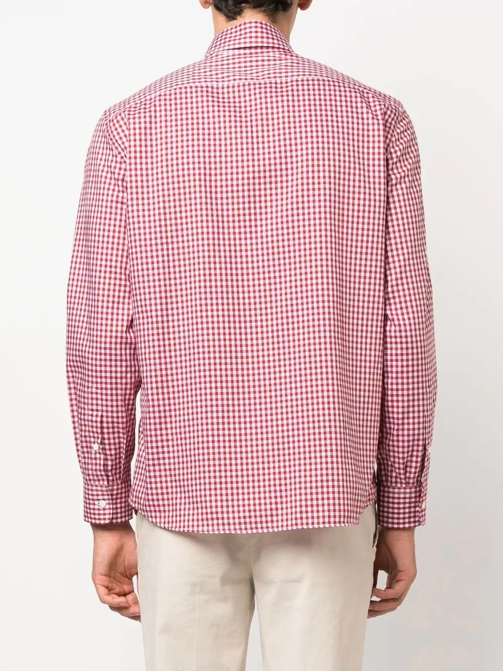 gingham-print button-up shirt - 4