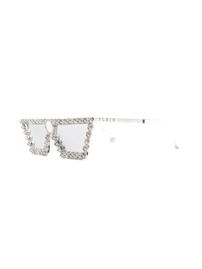 PHILIPP PLEIN crystal-embellished square-frame sunglasses outlook