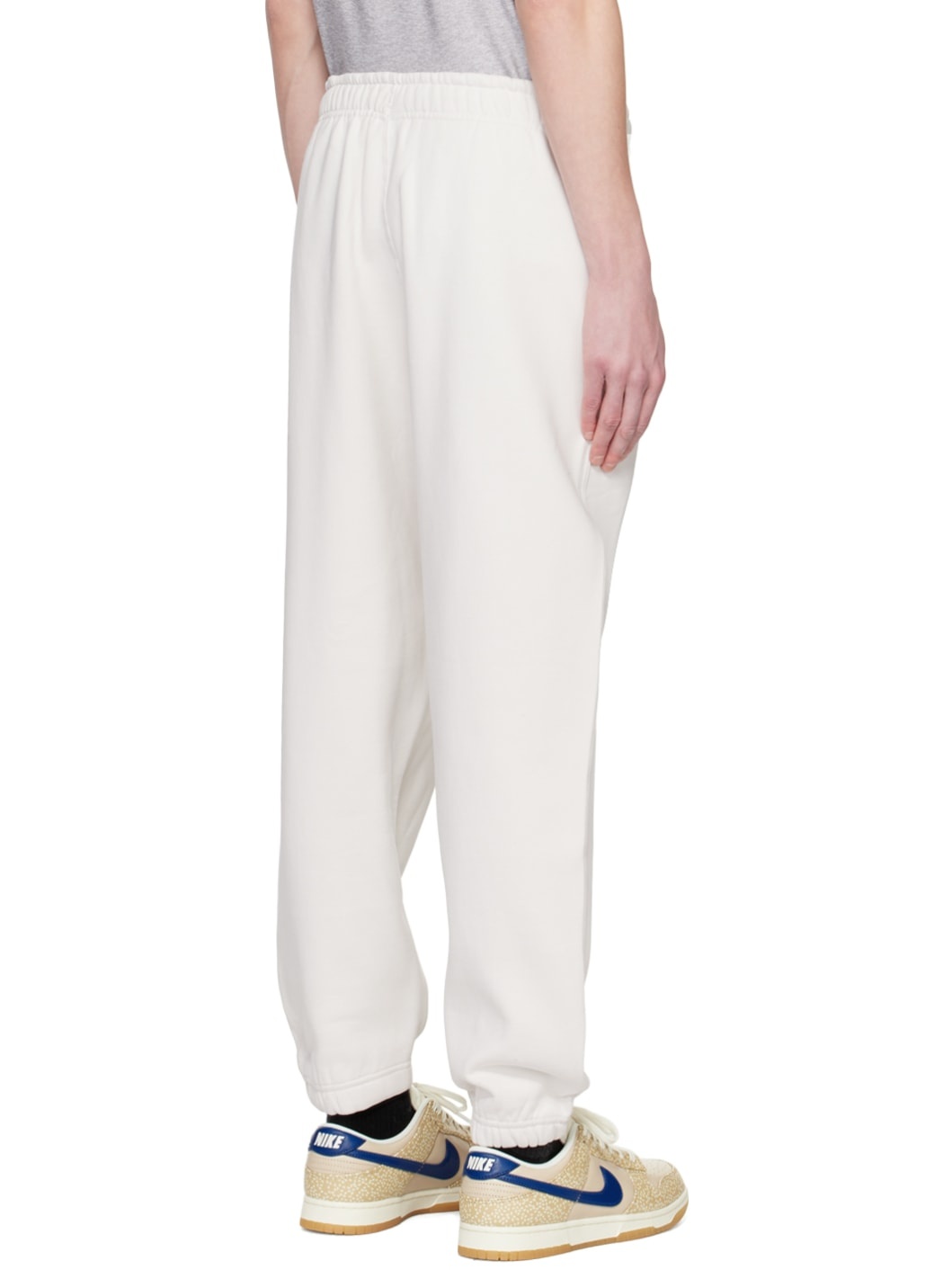 White Solo Swoosh Lounge Pants - 3