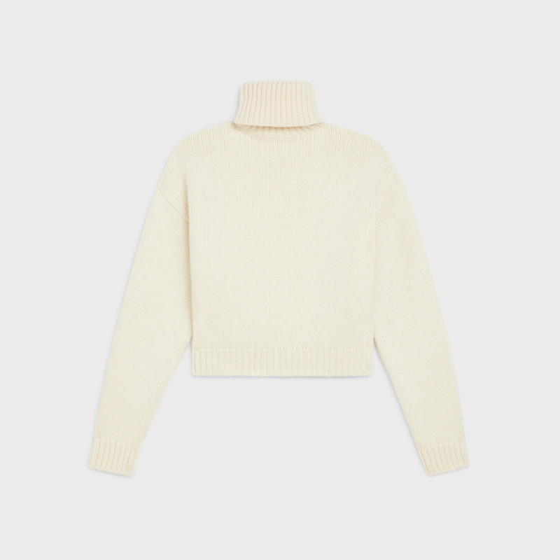CELINE Triomphe turtleneck sweater in Alpaca wool outlook