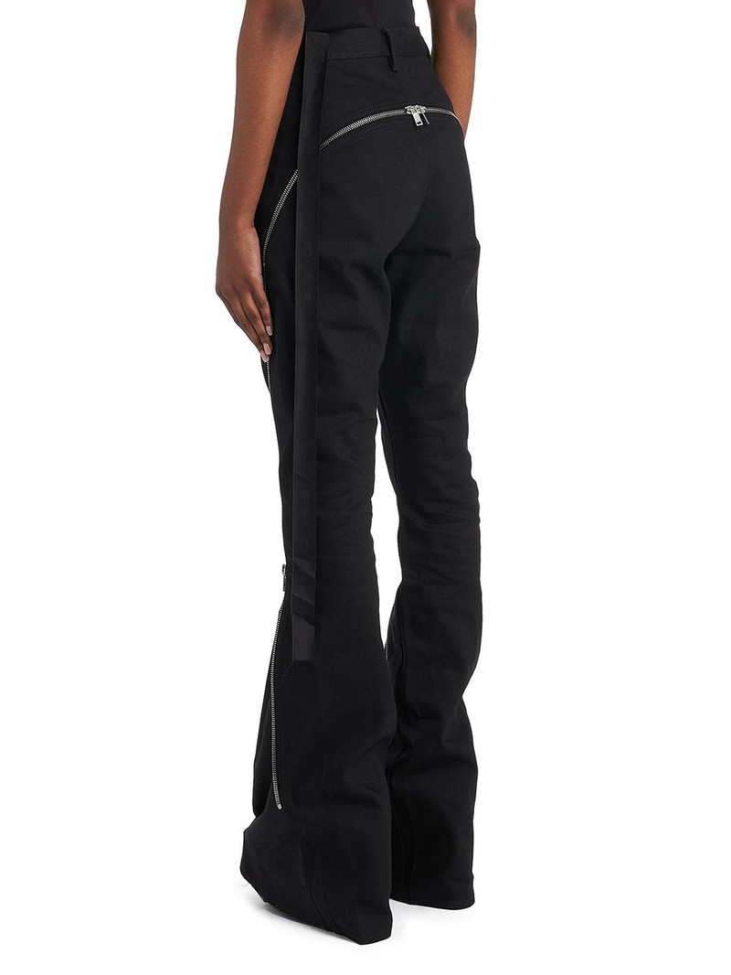 zip-embellished flared jeans 3
