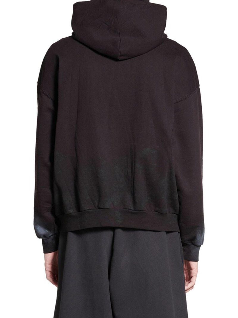 Metal BB Stencil Hoodie Medium Fit - Black White 4
