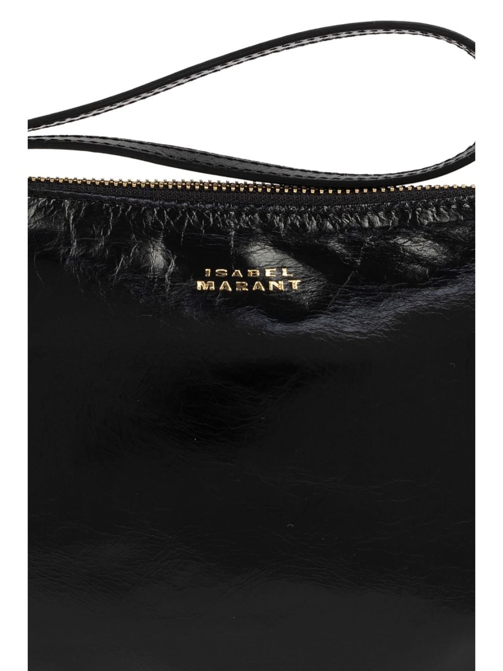 crinkled-effect leather clutch bag - 6