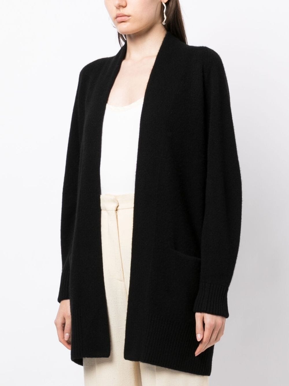 open-front cashmere cardi-coat - 3