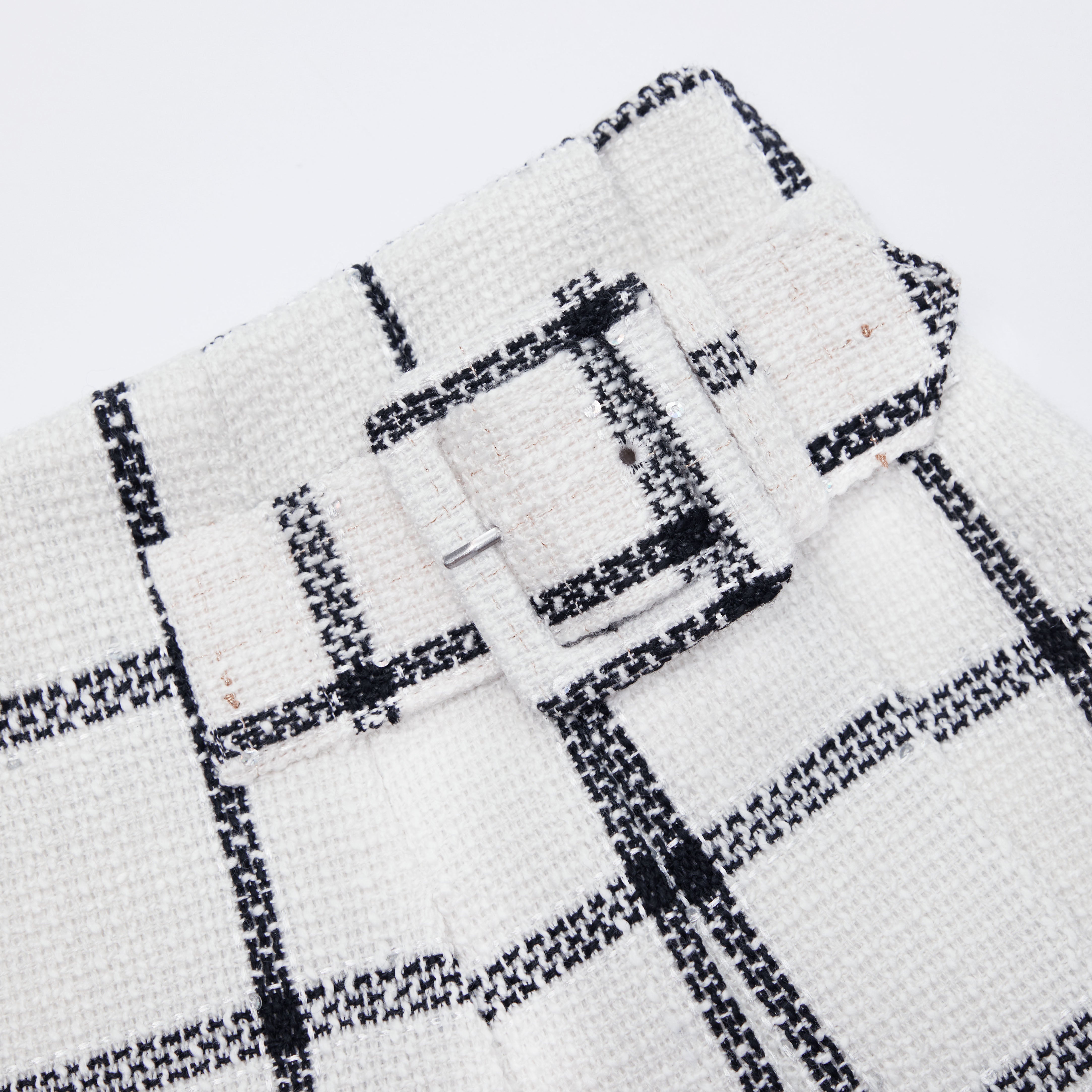 Cream Check Skort - 5