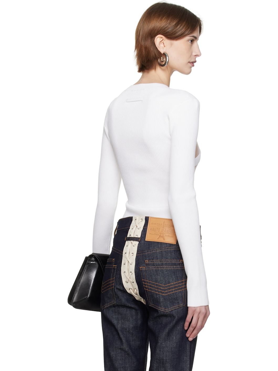 White 'The Chevrons' Sweater - 3