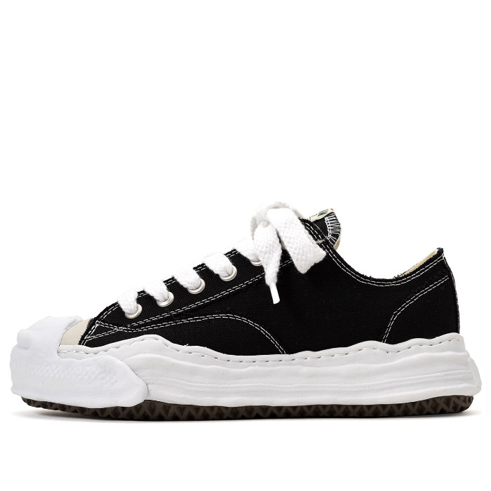 Maison MIHARA YASUHIRO HANK OG Sole Canvas Low 'Black White' A05FW702-BLK - 1