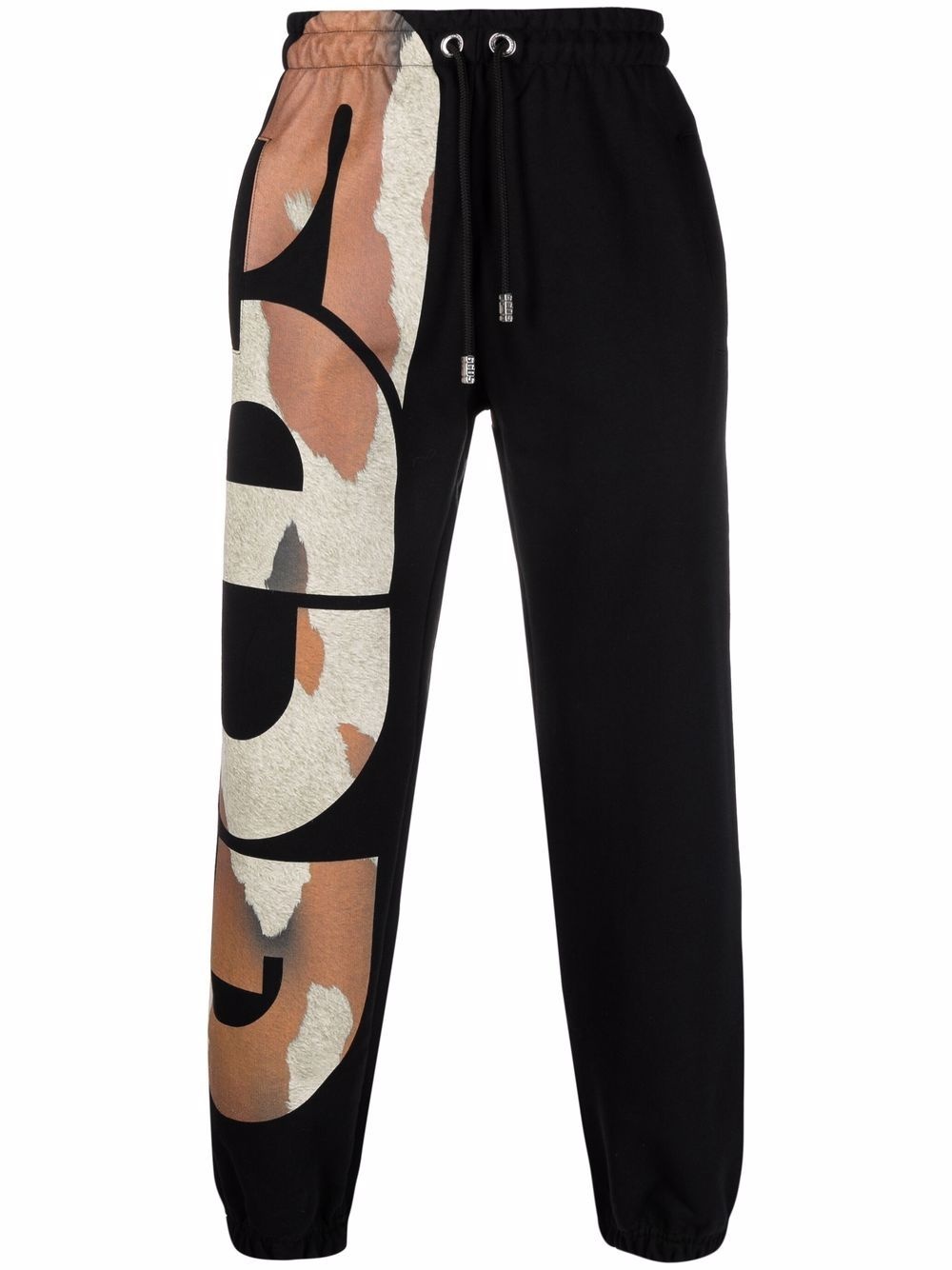 logo camouflage print trousers - 1