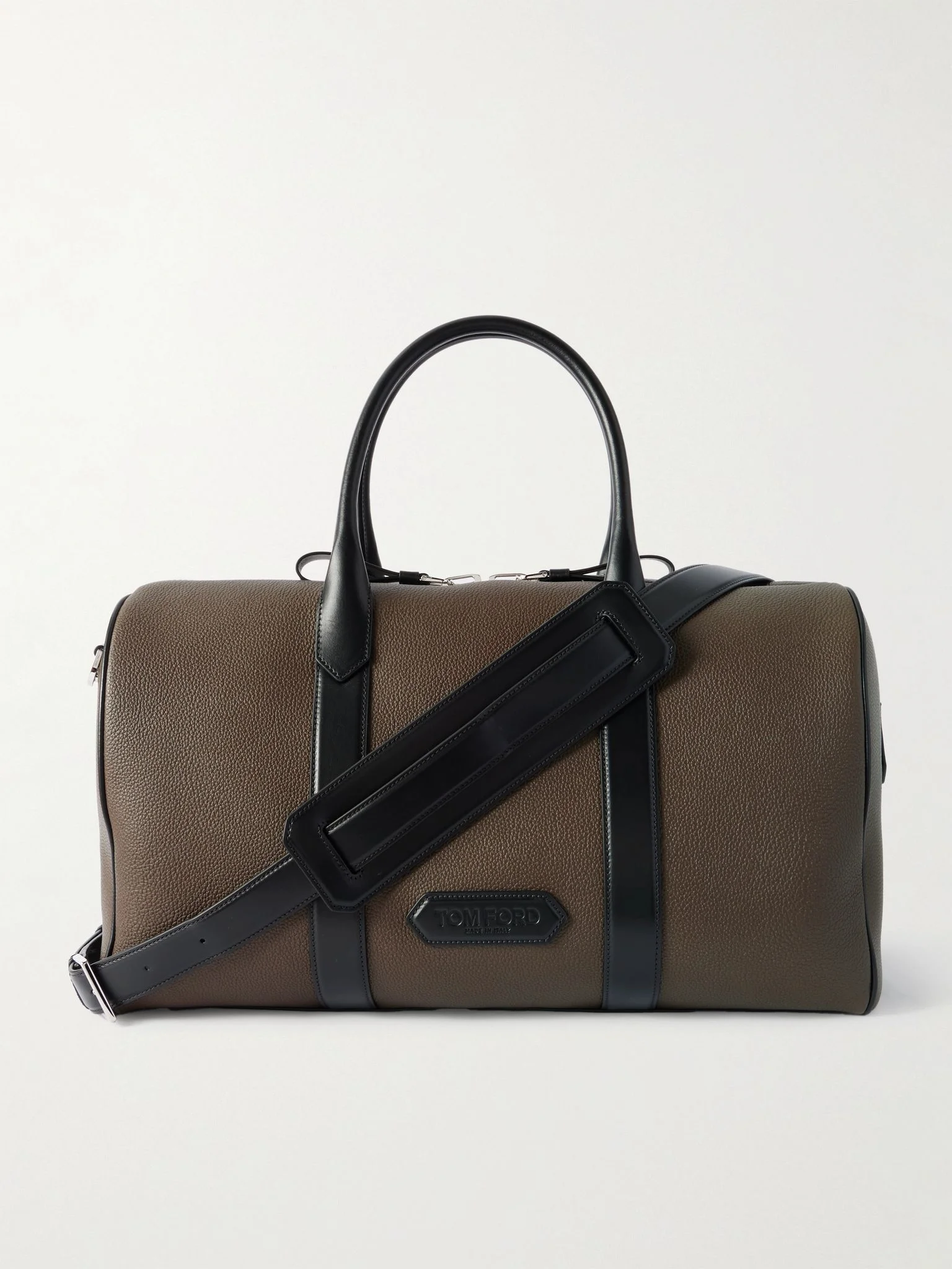 Full-Grain Leather Duffle Bag Brown - 1