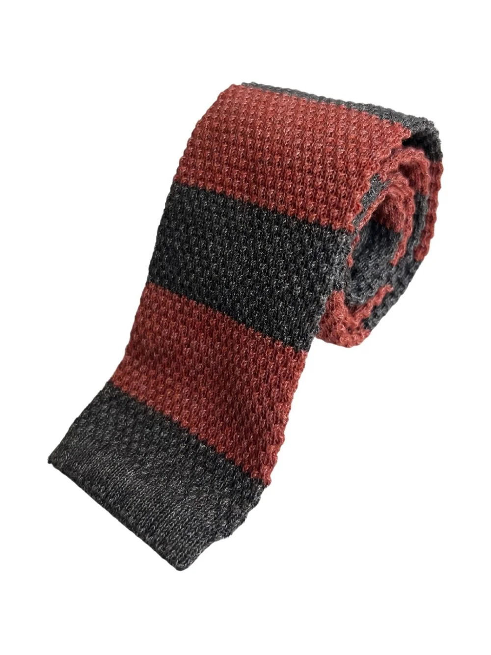 knitted striped tie - 1