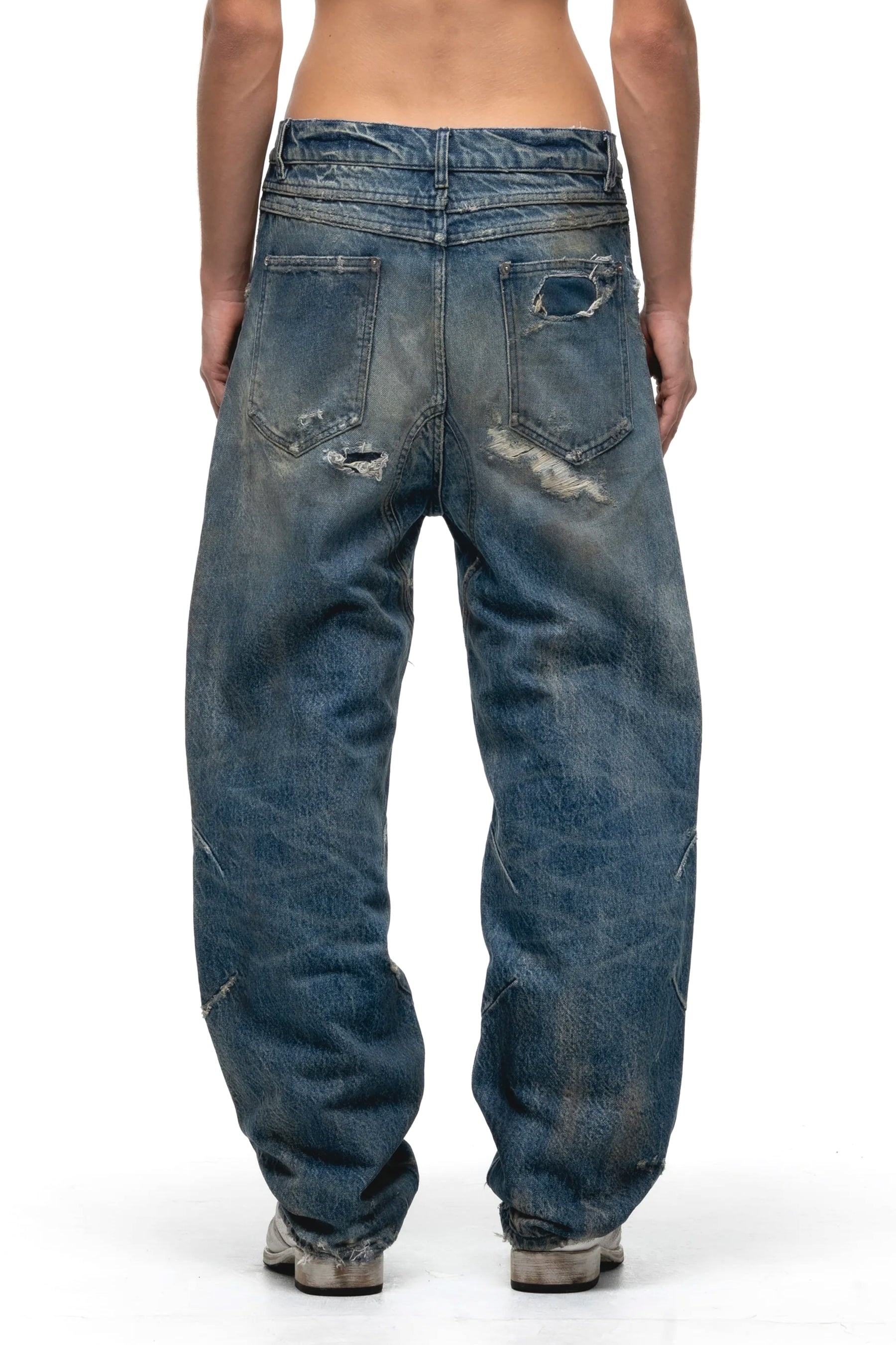送料関税込☆【NO/FAITH STUDIOS】ITALY VENICE CUT ITALY CRACKED LEATHER CONCRETE CUT – NO/FAITH STUDIOS