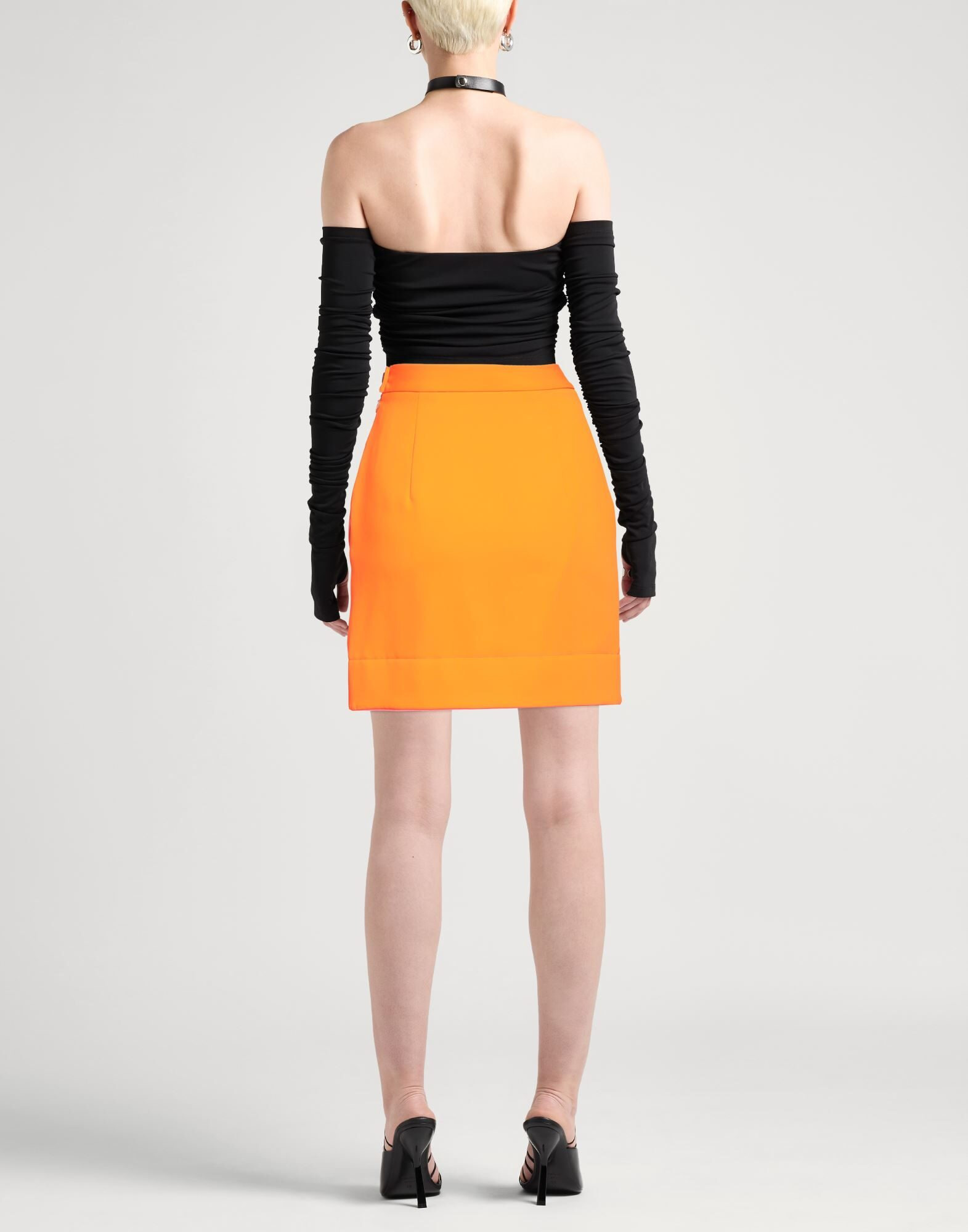 Orange Women's Mini Skirt - 3