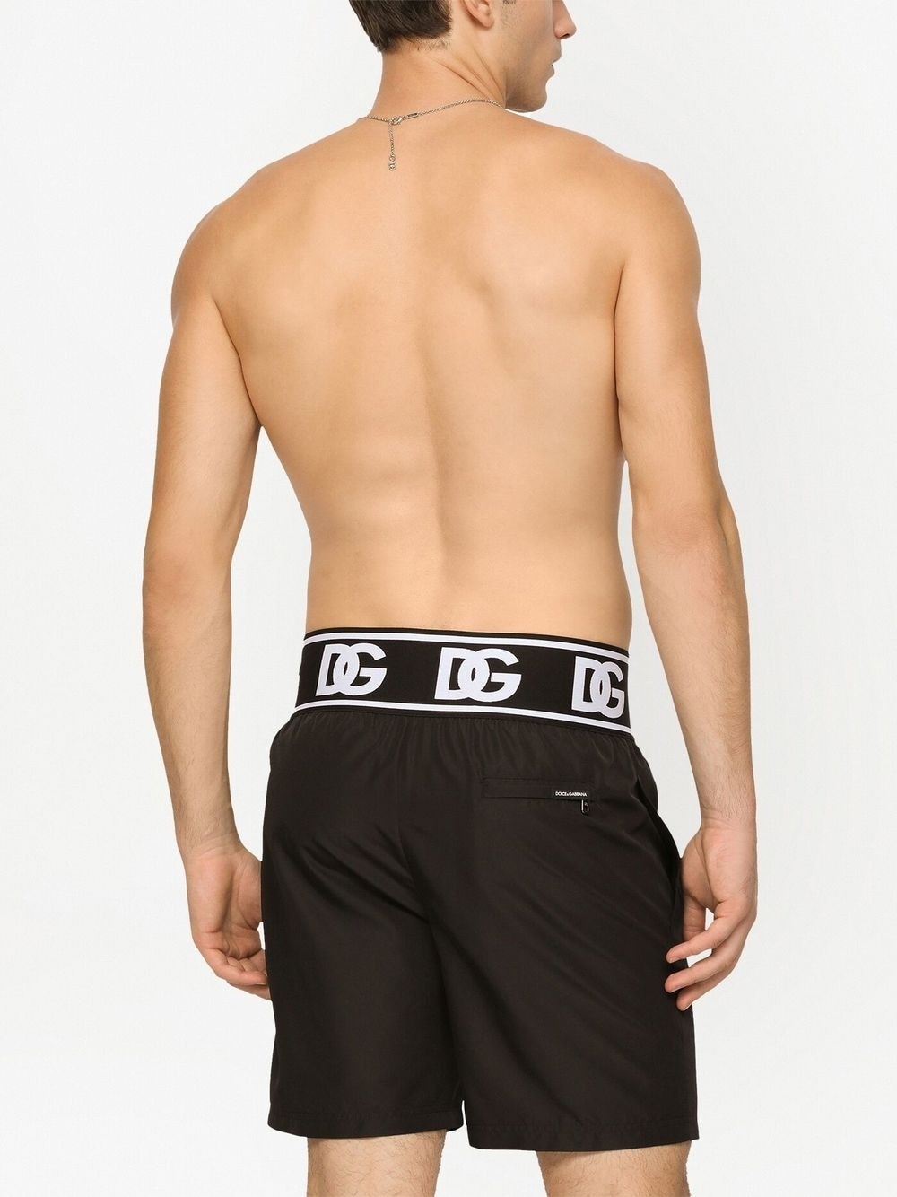 wide logo-waist swim shorts - 4