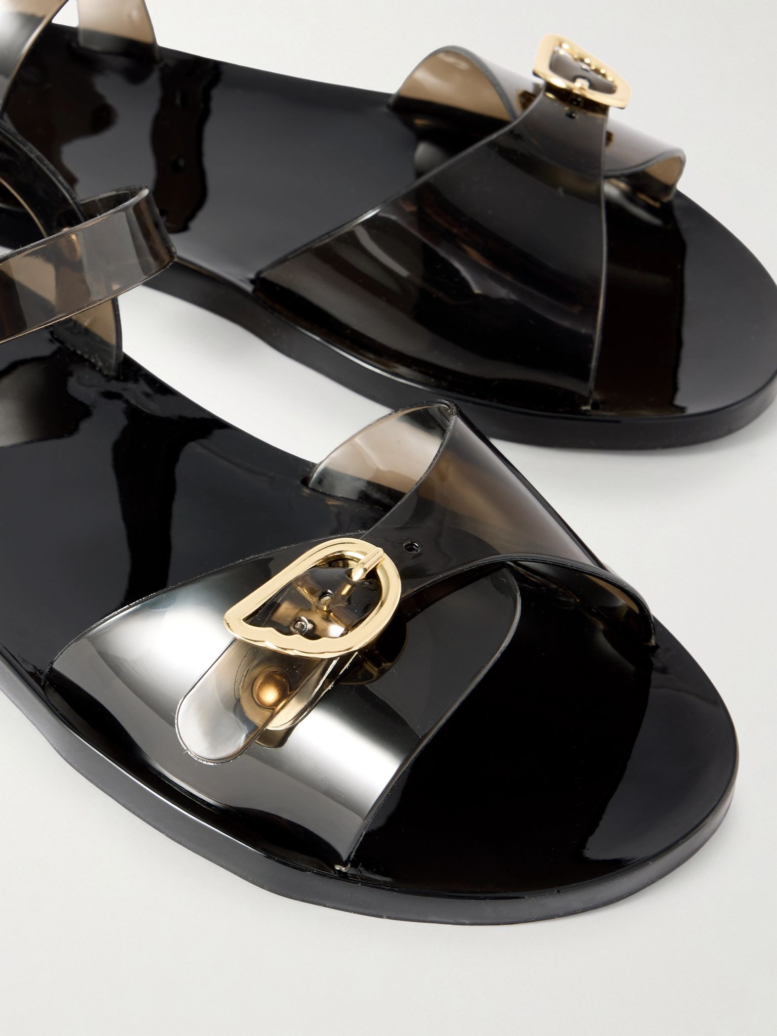 Irini recycled-PVC slingback sandals Black - 4