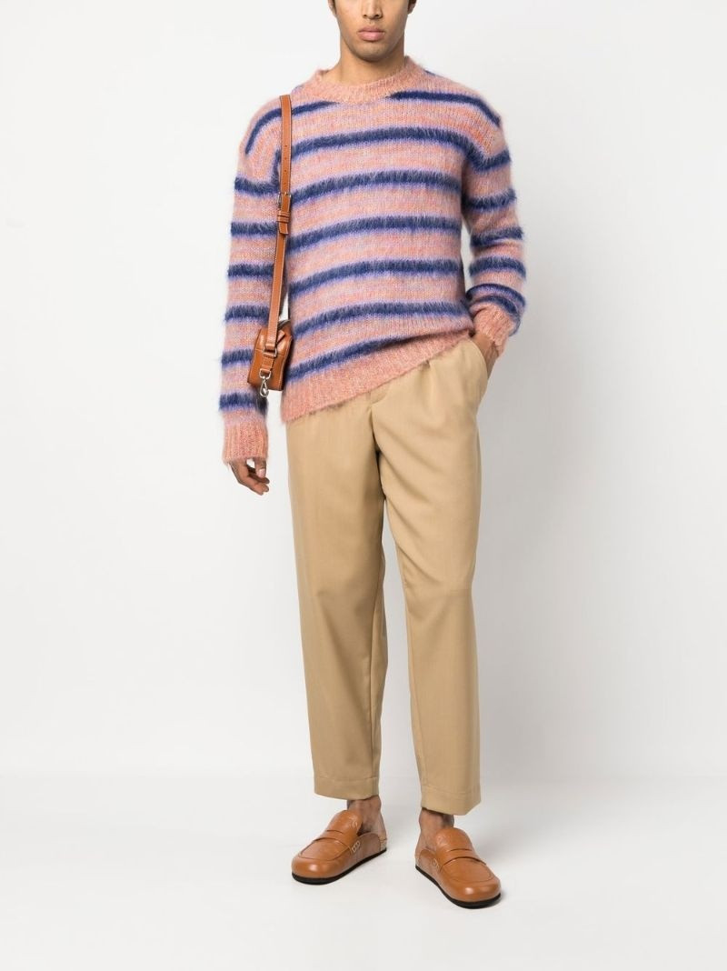 Marni striped mohair-blend jumper outlook