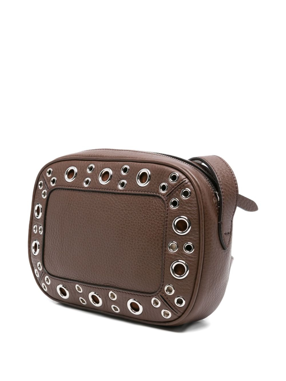 studded leather messenger bag - 3