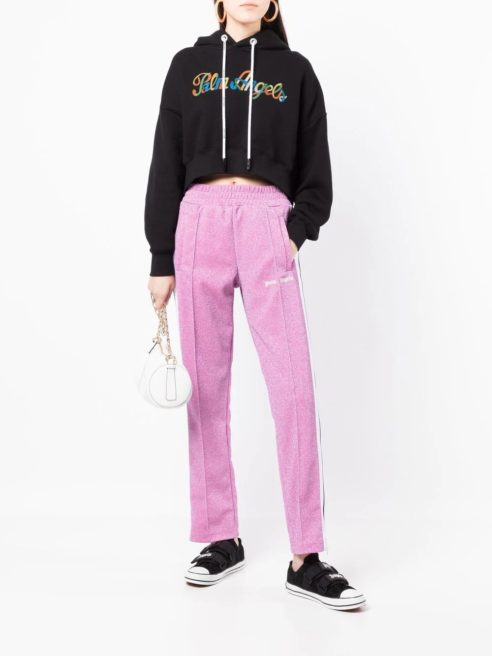 gliter track pants - 2