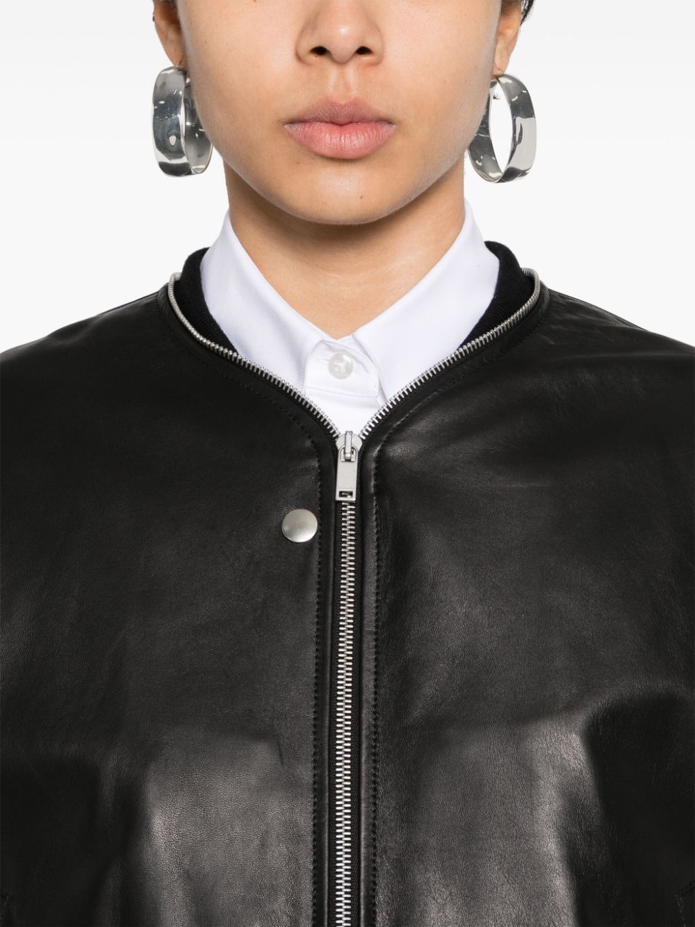 leather bomber jacket - 5