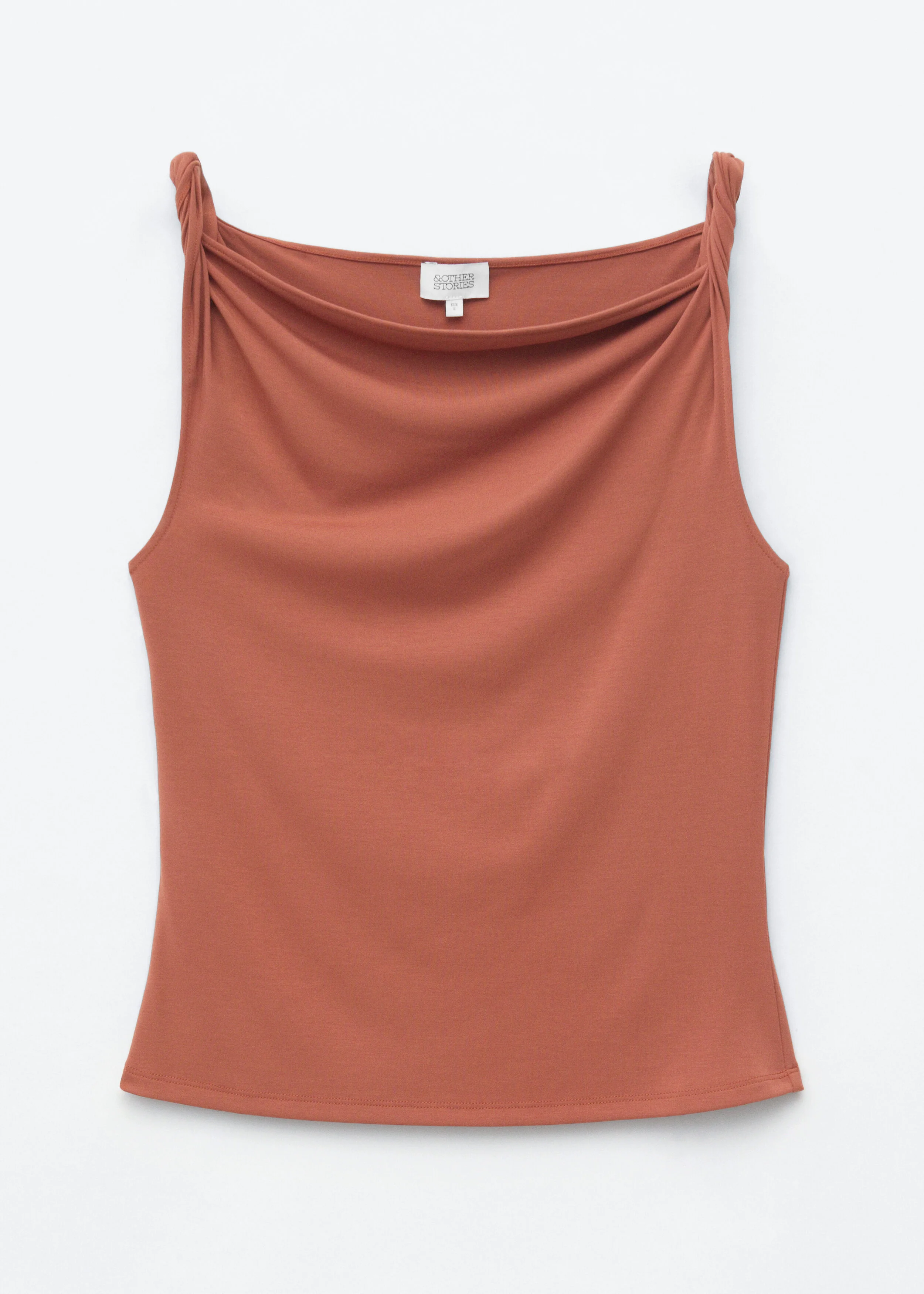 Twist-Shoulder Jersey Top - 1