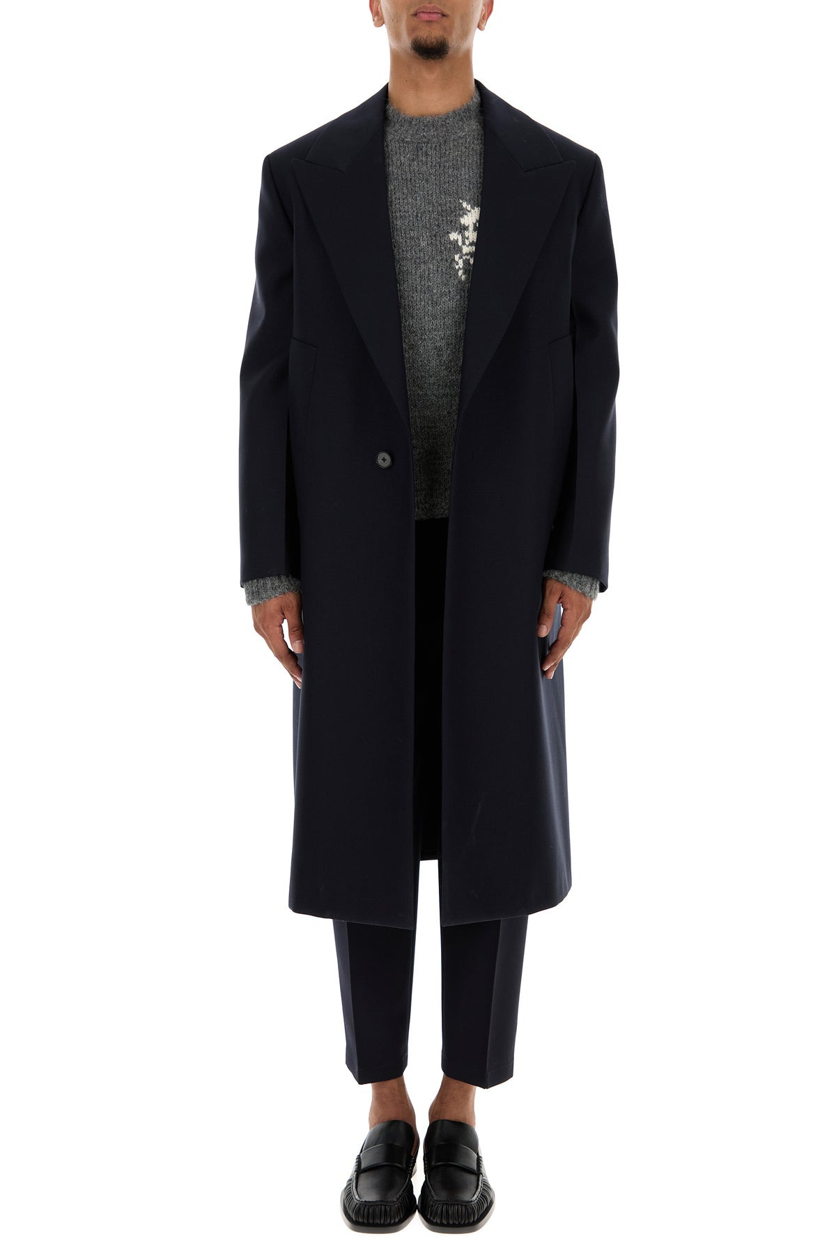 Midnight blue wool coat - 6
