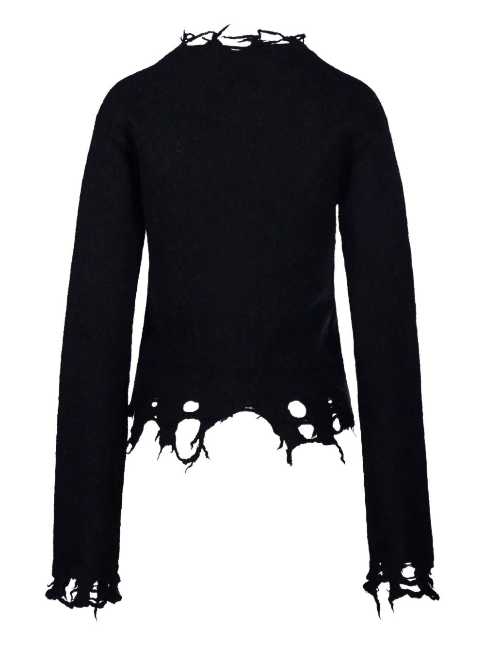 frayed-hem distressed cardigan - 2
