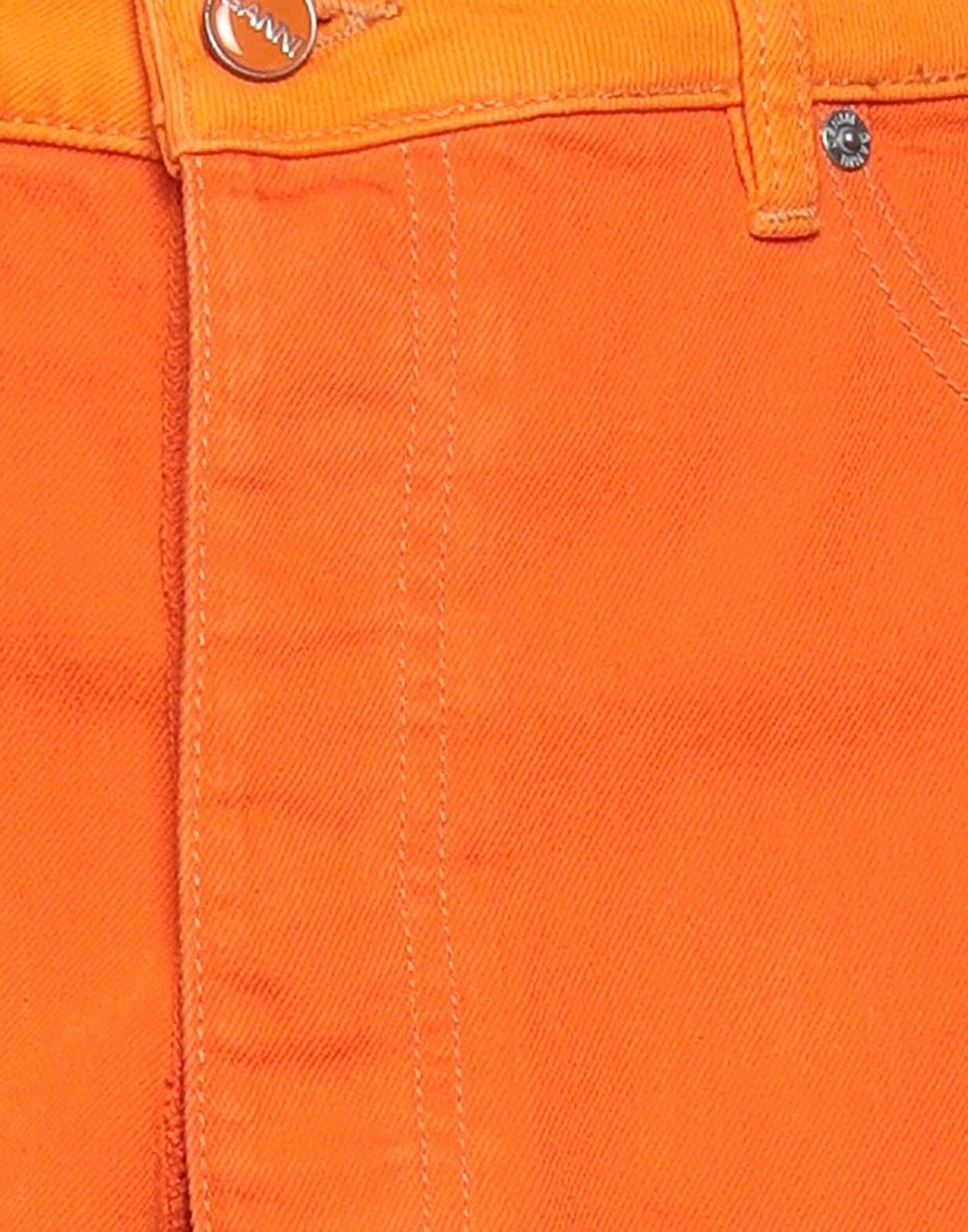 Orange Women's Denim Skirt - 4