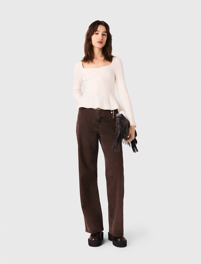 maje Bootcut jeans with chain outlook