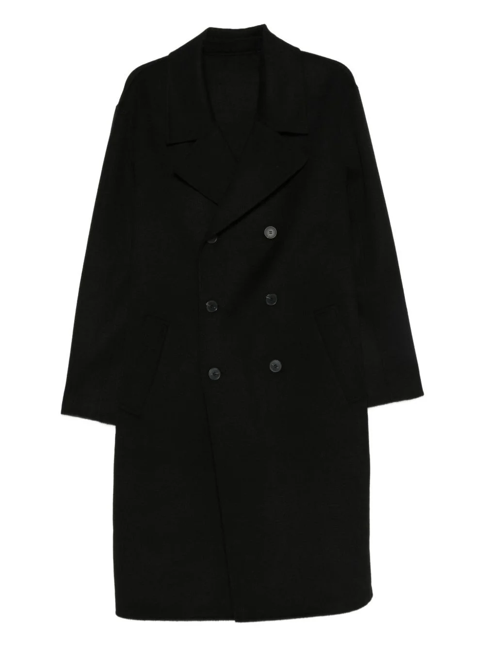 double-breasted patch-pockets coat - 1