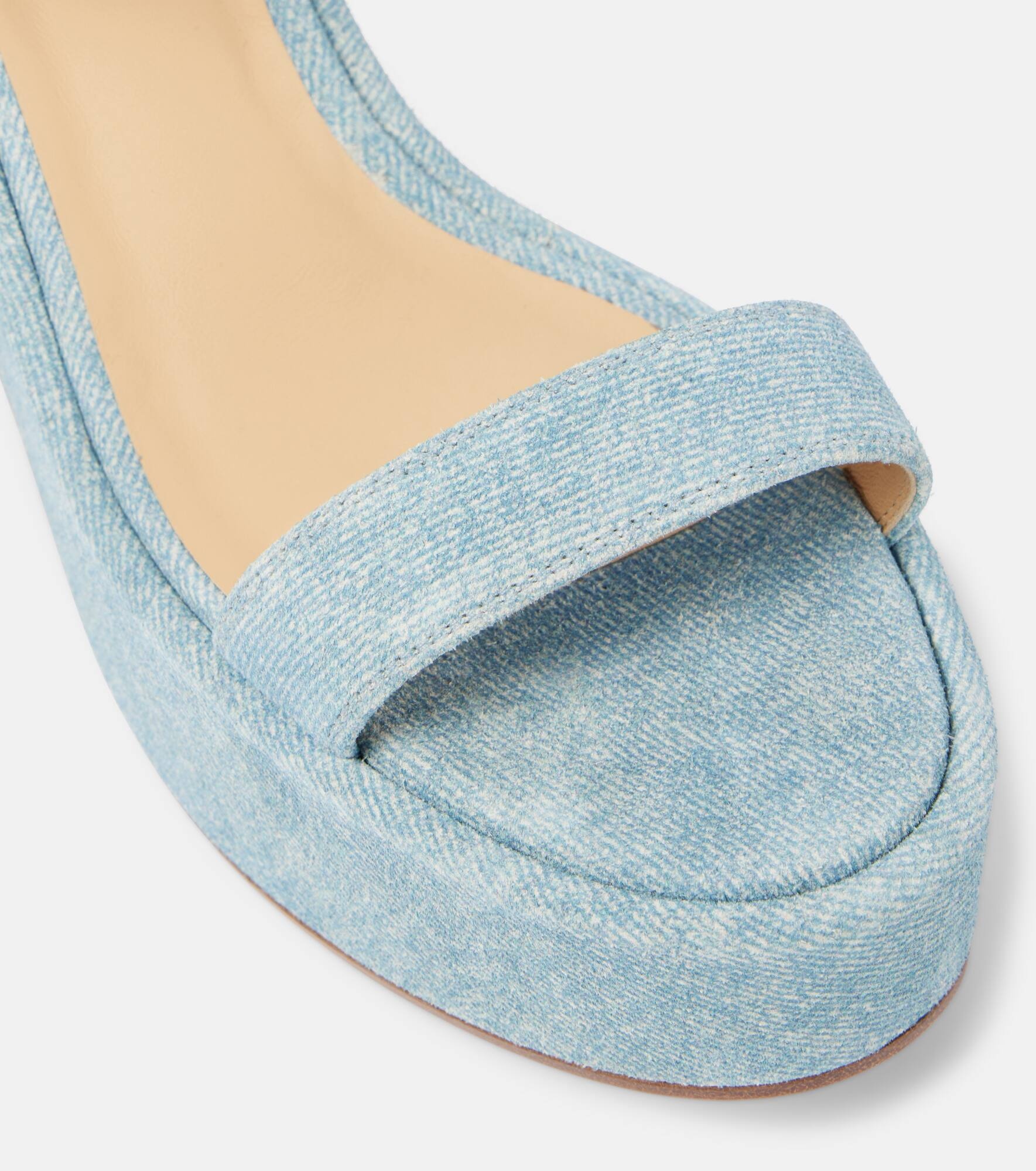 Iman denim platform sandals - 5