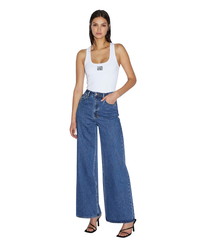 Ksubi STACKED ORIGIN TANK WHITE outlook